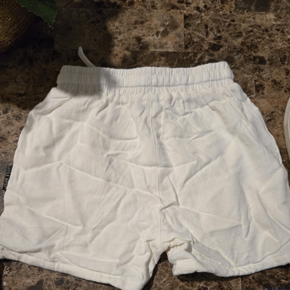 Little Bipsy Collection White  Cloth Shorts. Brand New
